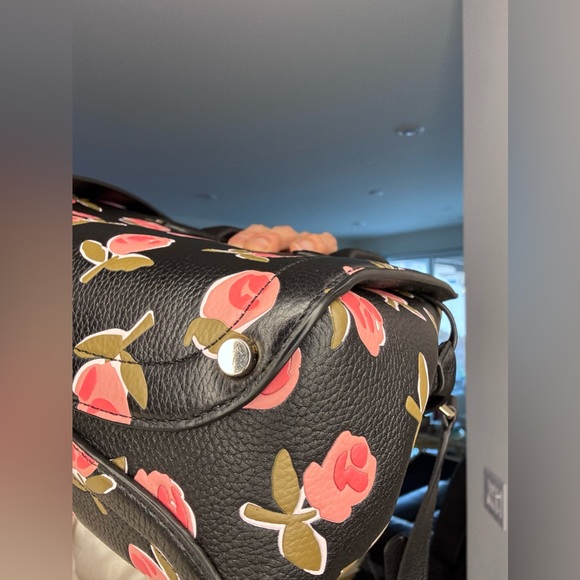 Kate Spade Knott Ditsy Rose Medium Embossed Leather Satchel - Picture 16 of 17